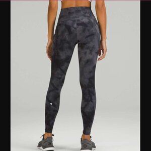 Lululemon Leggings Black & Gray Tie Dye Size 12 New with tag